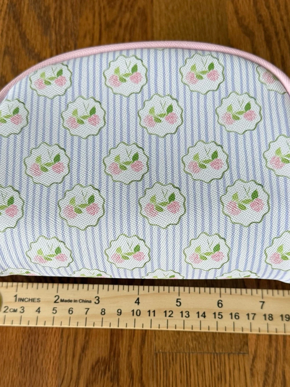 The Vintage Cosmetic Company Floral Makeup Bag Travel Toiletry Case Pink Blue